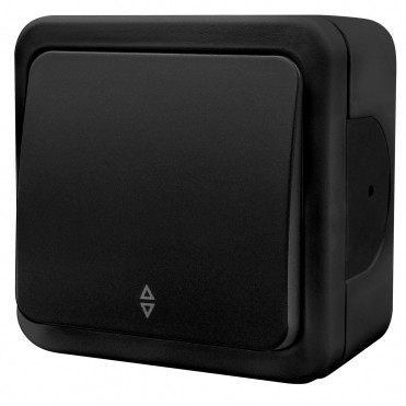 Накладний прохідний 1-кл вимикач NE-AD MULTIMA 92-53-05 чорний