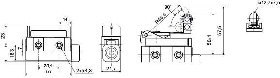 Конечный мини-выключатель Аско-Укрем D4MC-3030 (A0050040010) - фото №2