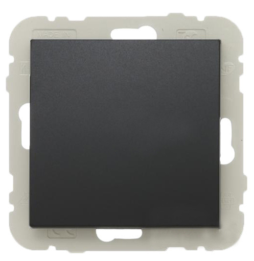 Одноклавішний сходовий вимикач Logus 10АХ 250В (чорний матовий)