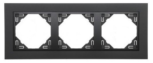 Потрійна рамка Logus 90930 TRR Logus 90. Animato чорний матовий