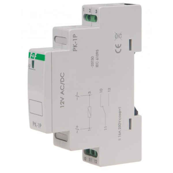 Проміжне реле F&F PK-1P-12V 12В 16 А - фото №2