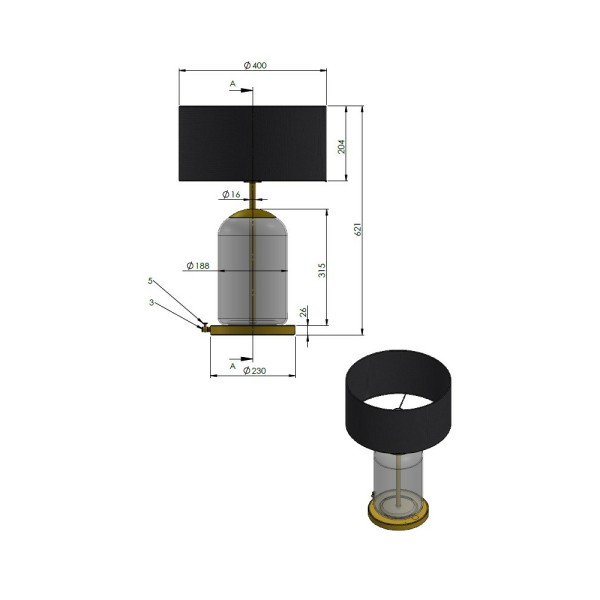 Настольная лампа Pikart 31803-1 E27 1x60W IP20 Белая - фото №1