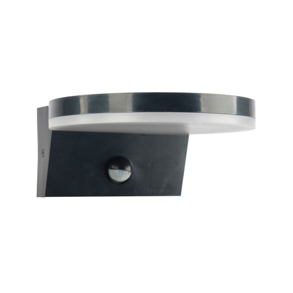 Вуличний світильник з датчиком руху Goldlux 324030 Tesa Led 1x10W 4000K 1100Lm IP54 BK