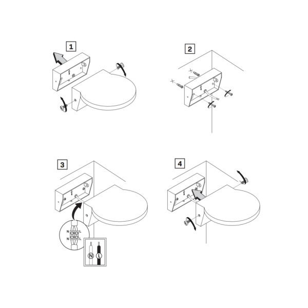 Вуличний світильник з датчиком руху Goldlux 324030 Tesa Led 1x10W 4000K 1100Lm IP54 BK - фото №3
