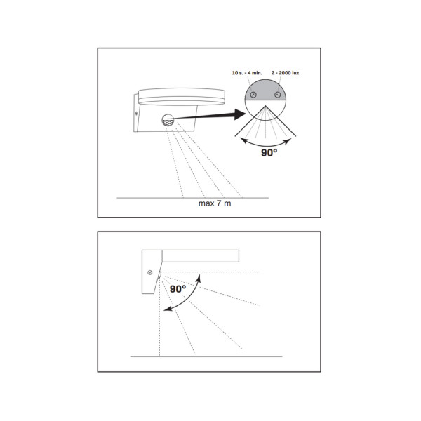 Вуличний світильник з датчиком руху Goldlux 324030 Tesa Led 1x10W 4000K 1100Lm IP54 BK - фото №4