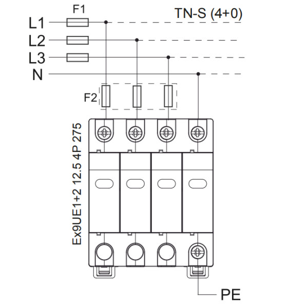 ПЗІП NOARK Ex9UE2 20 2 (C) 40кА 275В AC 4P (103357) - фото №2