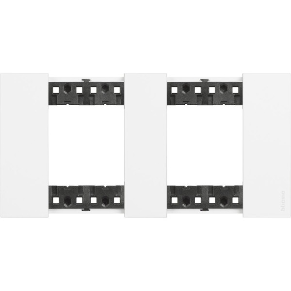 Рамка немецкого стандарта на 2 поста (2+2 модуля) Bticino Living Now KA4802M2KW белая