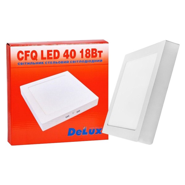 Точковий світильник Delux CFQ LED 40 4100К 18Вт 220В квадратний - фото №1