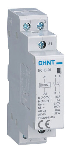 Модульный контактор Chint NCH8-20/02 20A 2NC AC 220/230В (256053)