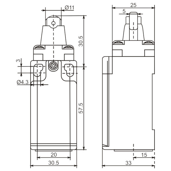 Кінцевий вимикач Promfactor FLS15M21P66 - фото №1
