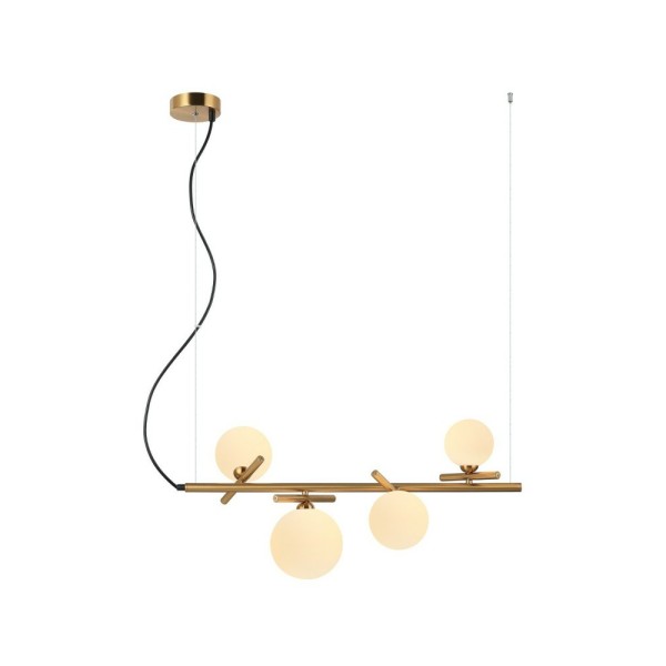 Підвісний світильник Italux PND-5622-4-BRO-W Reverso G9 4x25W IP20 латунний - фото №2