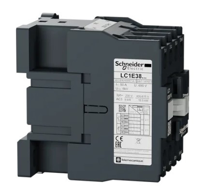 Контактор Schneider Electric LC1E3810M5 3Р Е 1NO 38А АС3 220В - фото №1