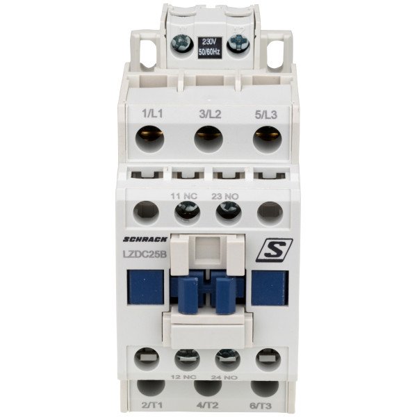 Контактор Schrack LZDC25B3 Cubico Classic 230В AC 1НО+1НЗ 11кВт 25А 3Р - фото №1