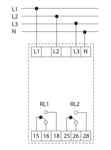 Багатофункціональне реле контролю фаз Elko-Ep HRN-100 - фото №2