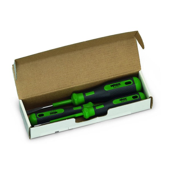 Комплект отверток Wago 210-722 с частично изолированным жалом Тип 1 (2,5х0,4мм) Тип 2 (3,5х0,5мм) Тип 3 (5,5х0,8мм) - фото №1