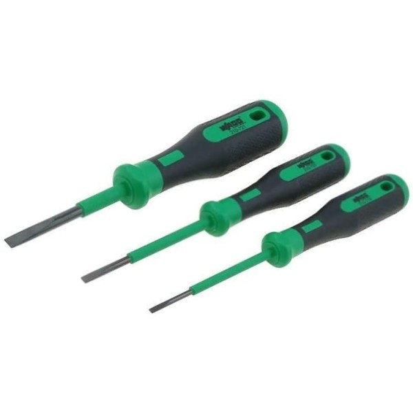Комплект отверток Wago 210-722 с частично изолированным жалом Тип 1 (2,5х0,4мм) Тип 2 (3,5х0,5мм) Тип 3 (5,5х0,8мм) - фото №2