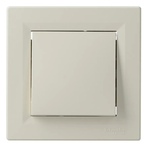 Переключатель перекрестный 1-клавишный кремовый Asfora, EPH0500123