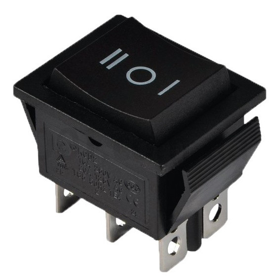 Переключатель TNSy KCD2-212 B/B с самовозвратом черный (TNSy5500783)