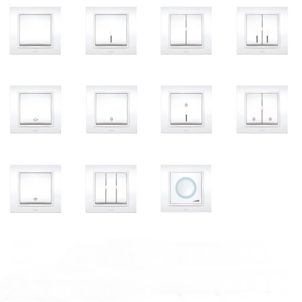 Светорегулятор ELBI ZENA белый 800W с подсветкой без рамки ( 609-010200-192 ) - фото №9