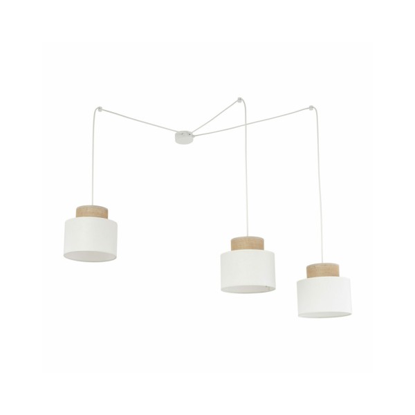 Подвесной светильник, люстра Tk Lighting 2345 Duo Juta E27 3x15W IP20 Белый - фото №2