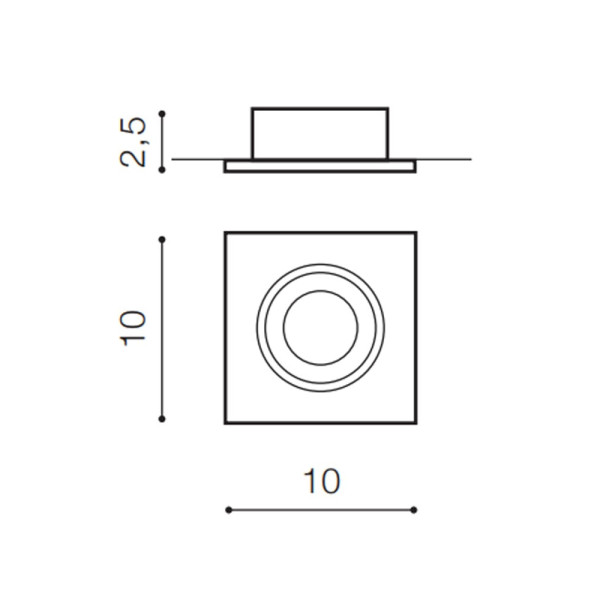 Точечный светильник Azzardo AZ0806 EDITTA(GM2110_alu) - фото №1