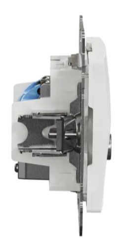 Кінцева TV-розетка Schneider Electric Sedna Design & Elements + RJ45 кат. 6 UTP біла SDD111469T - фото №2