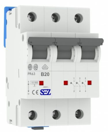 Трехполюсный автомат SEZ 63 B 20А 3P (PR63B20А)
