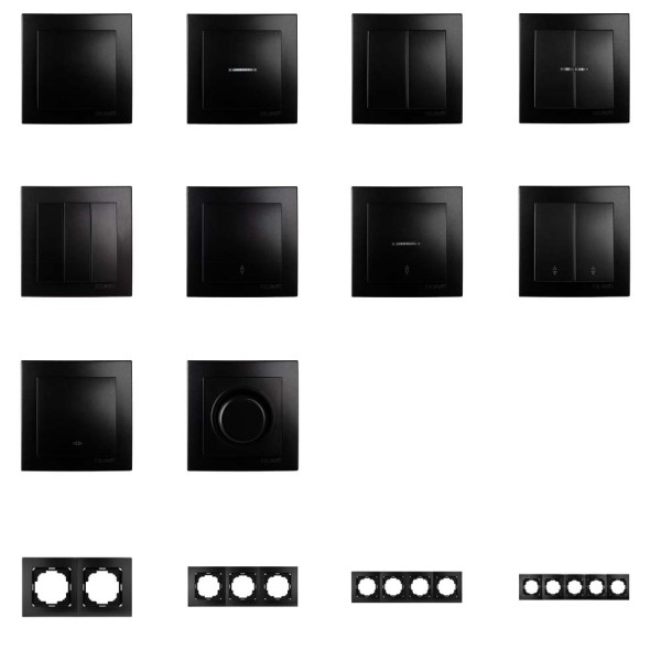 Выключатель Nilson Touran черный 1кл проходной с подсветкой ( 24221008 ) - фото №3