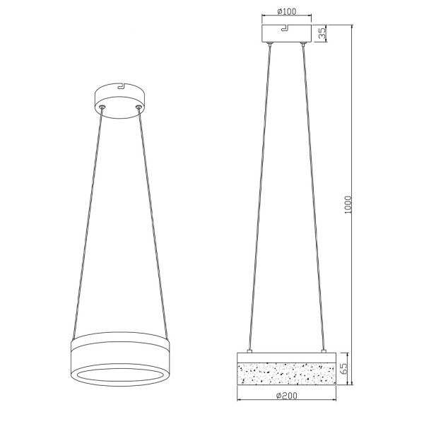 Підвісний світильник Reality 330201-30 Nicki Led 1x12W 4000K 960Lm IP20 Bl - фото №3