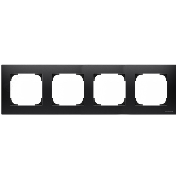 Чотирьохпостова рамка ABB Sky 8574 NS (чорний оксамит)