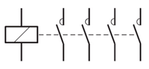 Контактор 40A ESC440 (4НО, 230В) 3м Hager - фото №3