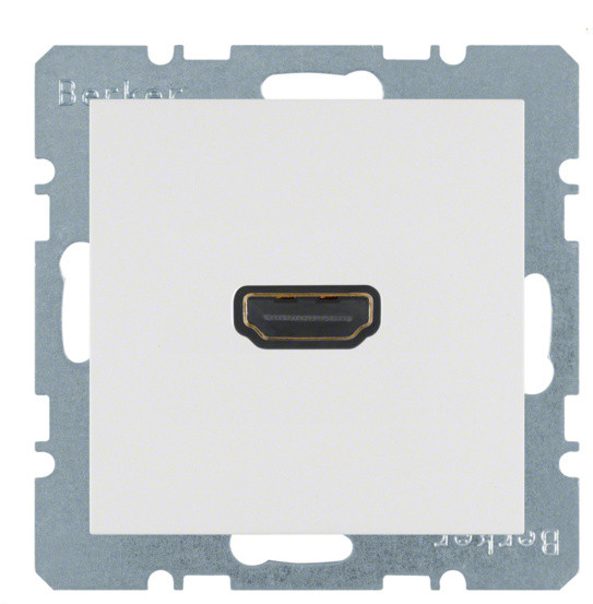 Розетка HDMI, полярная белизна матовая Berker S.1/B.3/B.7