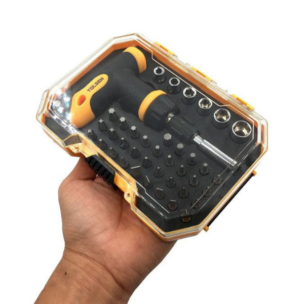 Набор бит с Т-рукояткой Tolsen (20036) (41шт) - фото №1