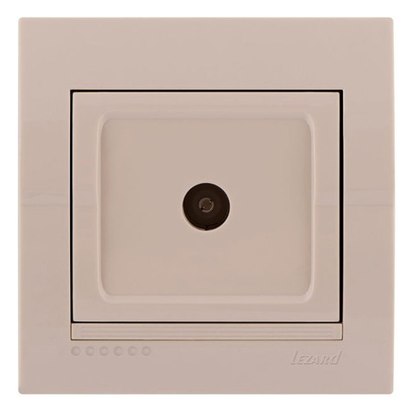 Розетка TV кінцева, кремова, Deriy, Lezard