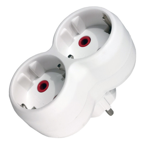 Разветвитель Neomax белый с заземлением (NX1012)