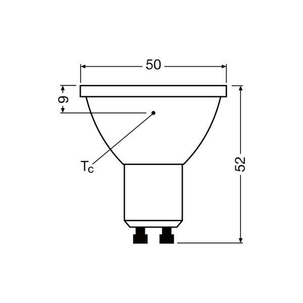 Світлодіодна лампочка Ledvance 4099854234965 LED PAR16 DIM GU10 1x7W 4000K 750Lm IP20 - фото №2