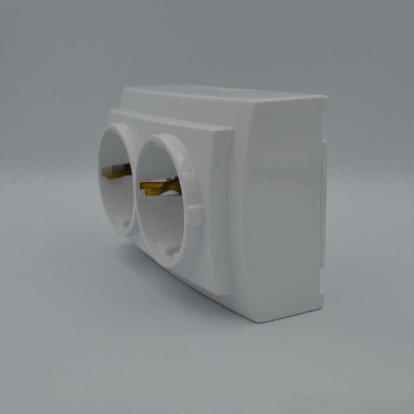 Розетка Nilson Themis біла 2-на з заземленням ( 26111025 ) - фото №2