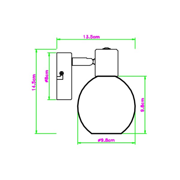 Спот Reality 807601-30 Cortez E14 1x40W IP20 Bl - фото №3