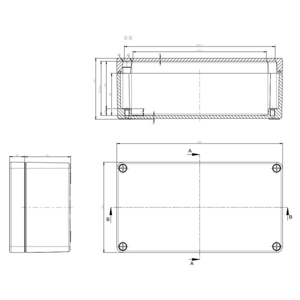 Пустая металлическая распаечная коробка Spelsberg AL 2212-8 (sp15001001) IP66 - фото №1