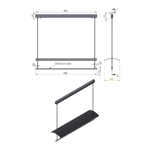 Люстра Pikart 38371-4 Frame LED 1x20W IP20 біла - фото №3