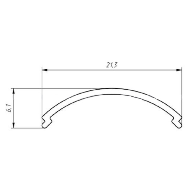 Рассеиватель матовый молчный, 2 метра (ЛРУ_2) - фото №1