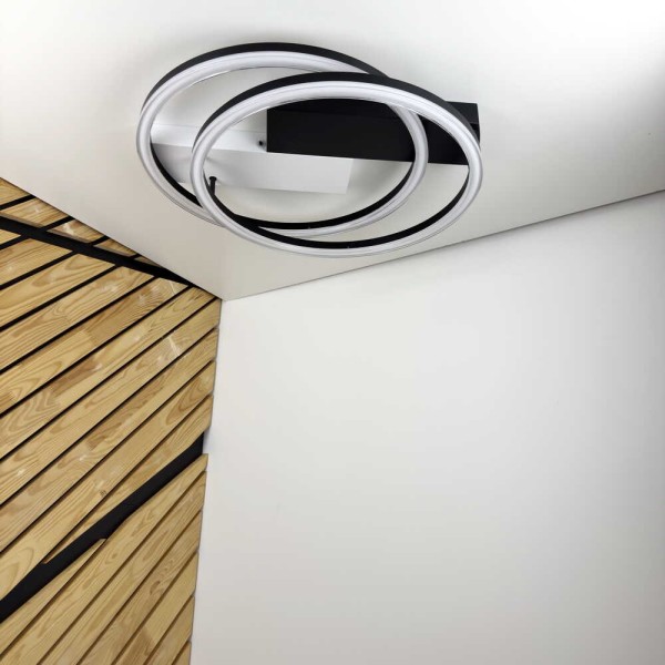 Світильник LED smart BRIONI-R+пульт 80W 3000-5000K IP20 круг чорний Violux ( 220695 )