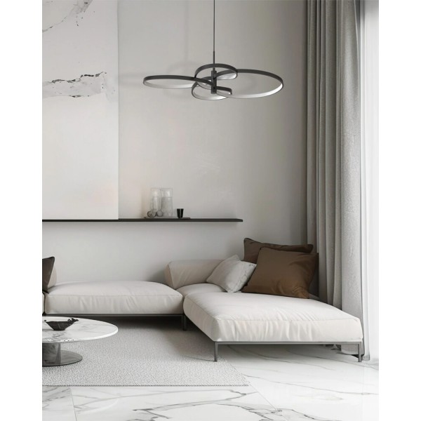 Підвісний світильник, люстра Goldlux 335982 Ribbon LED 1x37W 4000K 5700Lm IP20 чорний - фото №3