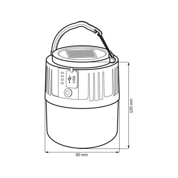 Вуличний світильник на сонячній батареї Goldlux 330123 K1 LED 1x3W 7000K 400Lm IP44 білий - фото №2