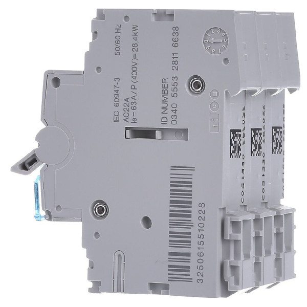 Выключатель нагрузки Hager SBN363 3P 63А/400В 3м - фото №2