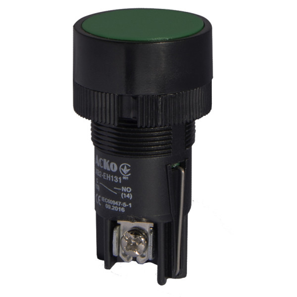 Кнопка Аско-Укрем XB2-EH131 NO з фіксацією «Старт» зелена (A0140010039) - фото №3