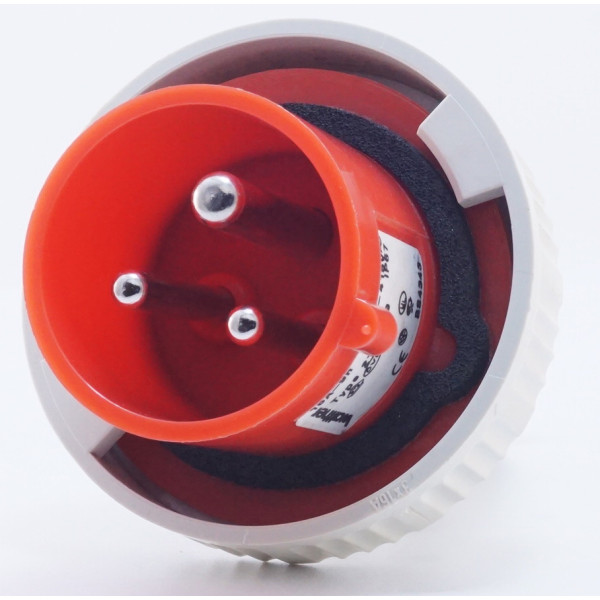 Силовий штекер на кабель WALTHER WL219309 (2P+E) 16А 380V IP67 - фото №2