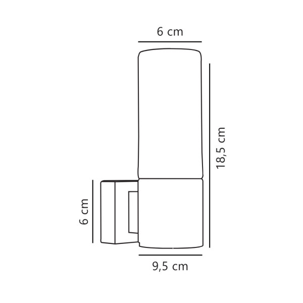 Бра для ванной, светильник Nordlux 17131032 Tangens Single E14 1x40W IP44 серый - фото №2