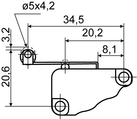 Конечный мини-выключатель Аско-Укрем V-15-61C25 (A0050040020) - фото №4