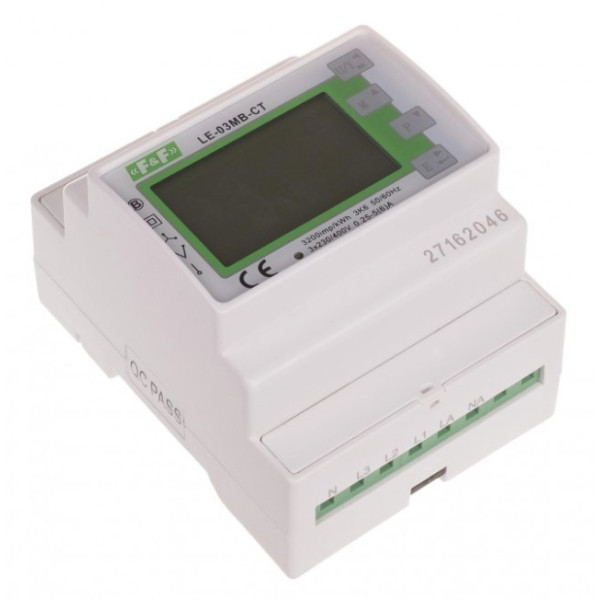 Счетчик электроэнергии F&F LE-03MB-CT 3х230/400В 3х5А - фото №2